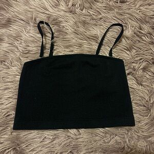 Abercrombie & Fitch Soft Seamless Black Tube Top With Removable Straps